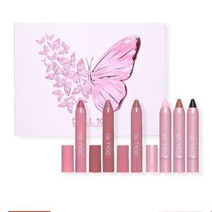 Doll 10 Shades of Possibility 6pc Lip Crayon Set. Special Edition gift box!!